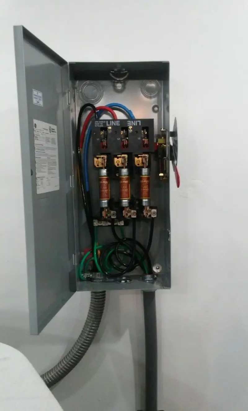 Three-phase disconnect switch installed for Electrical Wiring & Rewiring in Ridgway