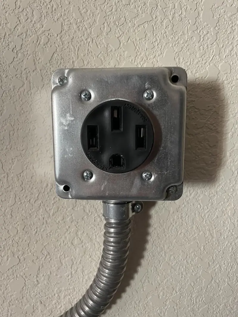 NEMA 14-50 outlet installed for Electrical Panel Upgrade in Ridgway